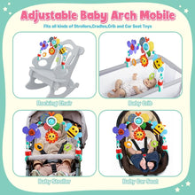 Baby Mobile Toys with Sensory Play, Activity Baby Stroller Arch Toys, Adjustable Crib Mobile for Bassinet, Travel Car Seat Toys for Toddler Boy Girl Newborn 0-24 Months