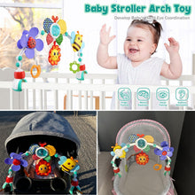 Baby Mobile Toys with Sensory Play, Activity Baby Stroller Arch Toys, Adjustable Crib Mobile for Bassinet, Travel Car Seat Toys for Toddler Boy Girl Newborn 0-24 Months