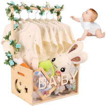 BabyShowerCrateClosetwithAcrylicClearFrontPanel-WoodShowerBasketwithHandle-PerfectStorageCratefo_4465_1 - Brands For Less USA