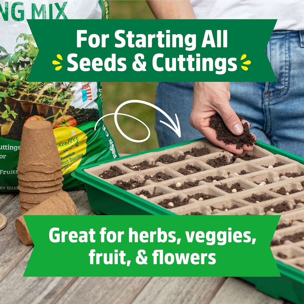 Back to the Roots Natural and Organic 3-in-1 Seed Starting Mix, Premiu ...