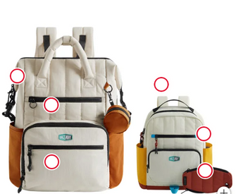 BagSmart Walker 25L Diaper Bag with Kids Backpack Set