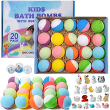 PickMora Bath Bombs for Kids, 20 Pcs Handmade Natural & Organic Bath Bombs with Surprise Toy inside- PickMora