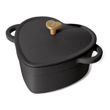 Beautiful 2QT Cast Iron Heart Dutch Oven, Black Sesame by Drew Barrymore - Brands For Less USA