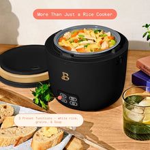 Beautiful 3-Cup Cooked, 1-Cup Uncooked Portable Rice and Soup Cooker with EverGood Ceramic Nonstick Coating,by Drew Barrymore