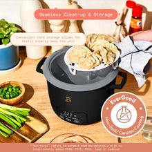 Beautiful 6-Cup Cooked, 3-Cup Uncooked Digital Electric Rice and Grain Cooker with Glass Lid and EverGood Ceramic Nonstick Coating by Drew Barrymore