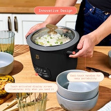 Beautiful 6-Cup Cooked, 3-Cup Uncooked Digital Electric Rice and Grain Cooker with Glass Lid and EverGood Ceramic Nonstick Coating by Drew Barrymore