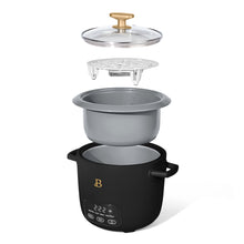 Beautiful 6-Cup Cooked, 3-Cup Uncooked Digital Electric Rice and Grain Cooker with Glass Lid and EverGood Ceramic Nonstick Coating by Drew Barrymore