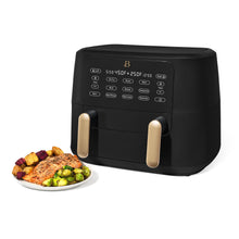 Beautiful 9 Qt TriZone Dual Basket Air Fryer, EverGood Ceramic Nonstick Coating, by Drew Barrymore