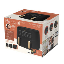 Beautiful 9 Qt TriZone Dual Basket Air Fryer, EverGood Ceramic Nonstick Coating, by Drew Barrymore