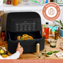 Beautiful 9 Qt TriZone Dual Basket Air Fryer, EverGood Ceramic Nonstick Coating, by Drew Barrymore