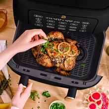 Beautiful 9 Qt TriZone Dual Basket Air Fryer, EverGood Ceramic Nonstick Coating, by Drew Barrymore