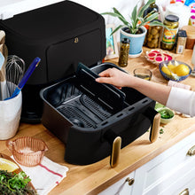Beautiful 9 Qt TriZone Dual Basket Air Fryer, EverGood Ceramic Nonstick Coating, by Drew Barrymore