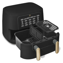 Beautiful 9 Qt TriZone Dual Basket Air Fryer, EverGood Ceramic Nonstick Coating, by Drew Barrymore