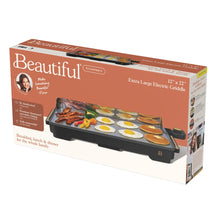 Beautiful XL Electric Griddle 12" x 22" with EverGood Ceramic Nonstick Coating, by Drew Barrymore