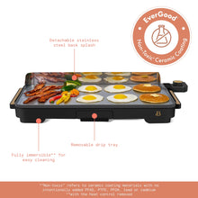 Beautiful XL Electric Griddle 12" x 22" with EverGood Ceramic Nonstick Coating, by Drew Barrymore