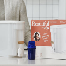 Beautiful by PUR 30 Cup Dispenser Pitcher Water Filtration System, White Icing (PDS1820W)