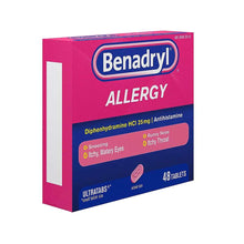 Benadryl Ultratab Antihistamine Allergy Medicine Tablets, 3 Pack, 48 Count Each