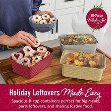 Bentgo Prep 30-Piece Deep-Dish Food Storage Set, Holiday Glitter Collection