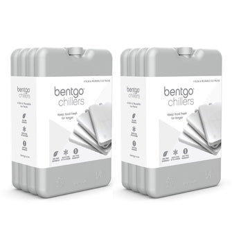 Bentgo Chillers Reusable Ice Packs, 8-Pack, Gray
