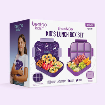 Bentgo Kids 2-Pack Snap & Go Leak-Proof Lunch Box