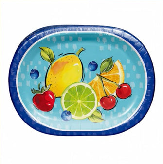 Berkley Jensen Summer Oval Paper Plates, 50 ct.