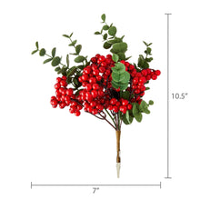 Berry Decorative Christmas Clip Ornament, Red, 7", by Holiday Time