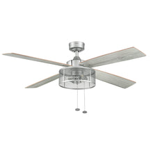 Ventilador de techo interior Better Homes &amp; Gardens de 52" en peltre con luz, 4 aspas, cadena y flujo de aire inverso. 
