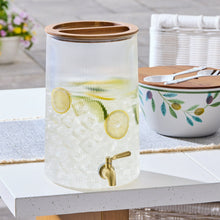 Better Homes and Gardens 2-Gallon Countertop Beverage Dispenser with Clear Acrylic and Acacia Wood Lid