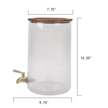 Better Homes and Gardens 2-Gallon Countertop Beverage Dispenser with Clear Acrylic and Acacia Wood Lid