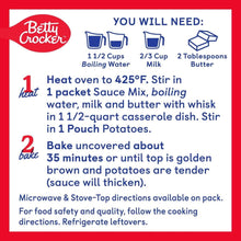 Betty Crocker Scalloped Casserole Potatoes, Made with Real Cheese, Twin Pack, 8 oz Box