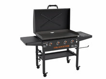 Blackstone Original 4-Burner 36" Propane Omnivore Outdoor Griddle with Hood and Folding Side Shelves