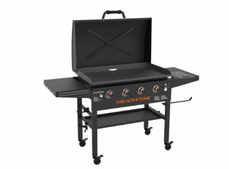 Blackstone Original 4-Burner 36" Propane Omnivore Outdoor Griddle with Hood and Folding Side Shelves
