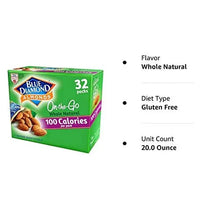 Blue Diamond Almonds, Whole Natural 100 calorie packs (32 count) - Brands For Less USA