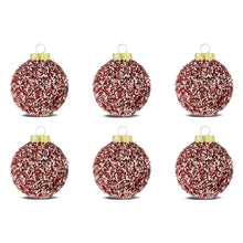 Blush Pink Tinsel Ball Christmas Ornaments, 2.5", 6 Count, by Holiday Time