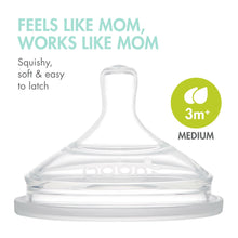 Boon NURSH Reusable Silicone Pouch Baby Bottle – Stage 2 Medium Flow – 8oz – Mint Tie Dye
