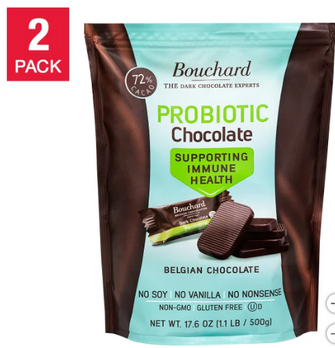 Bouchard Belgian Probiotic Chocolate 1.1 lb 2-pack