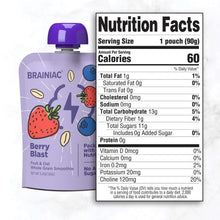 Brainiac Fruit and Oat Smoothie Pouches, 20 pk.