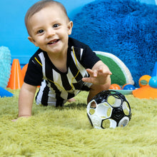 Bright Starts Grippin’ Goals Rattle Ball – Black & White