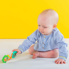 Bright Starts Rattle & Shake BPA-Free Baby Barbell Toy, Green, For Ages Newborn +