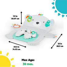 Bright Starts Tummy Time Prop & Play Baby Activity Mat for Infants, Polar Bear, Unisex