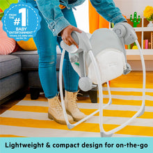 Bright Starts Whimsical Wild Portable Compact Baby Swing with Taggies, Unisex, Newborn and up