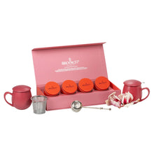 Brook 37 Amore Gift Box Tea Collection, 4 Loose Leaf Tins (4 oz Total), 2 Teacups & Infusers