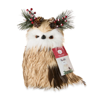 Brown Owl Christmas Tree Topper, 11.4 in, by Holiday Time