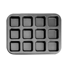 Brownie Pan with Dividers, 1 Set 12 Cavity All Edges Square Cupcake Brownie Pans Mini Cake Non Stick Baking Carbon Steel Bread Mold Small Edge 3x4 Individual Cutter Sheet Tray for Cookie Oven - Brands For Less USA