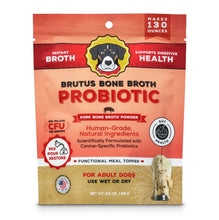 Brutus Bone Broth Probiotic Meal Toppers for Dogs Mega Pack (Pork) - Pet Food Topper - Bone Broth Powder Fortified - Pet Safe Human Grade Dog Food Topper - Makes Up to 130 Liquid Oz