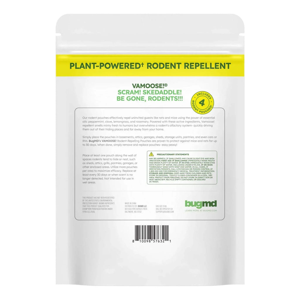 BugMD Vamoose Plus Rodent Repellent Pouches, 8-pack– Brands For Less USA