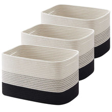 CHERISHGARD Storage Basket, Laundry Basket 3 Pieces, Woven Baskets for Storage for Toys, Towel