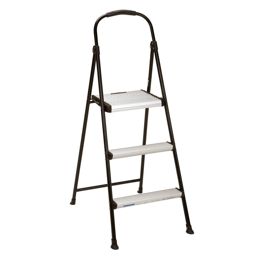 3-Step Folding Step Stool with Rubber Hand Grip, 8 Ft. 10 in. Max Reac ...