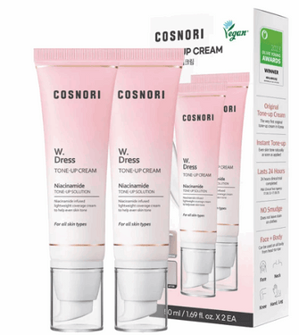COSNORI W. Dress Tone-up Cream, 1.69 fl oz, 2-pack