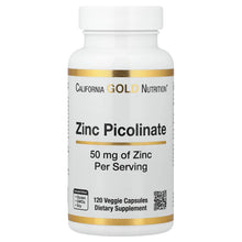California Gold Nutrition, Zinc Picolinate, 50 mg, 120 Veggie Capsules
